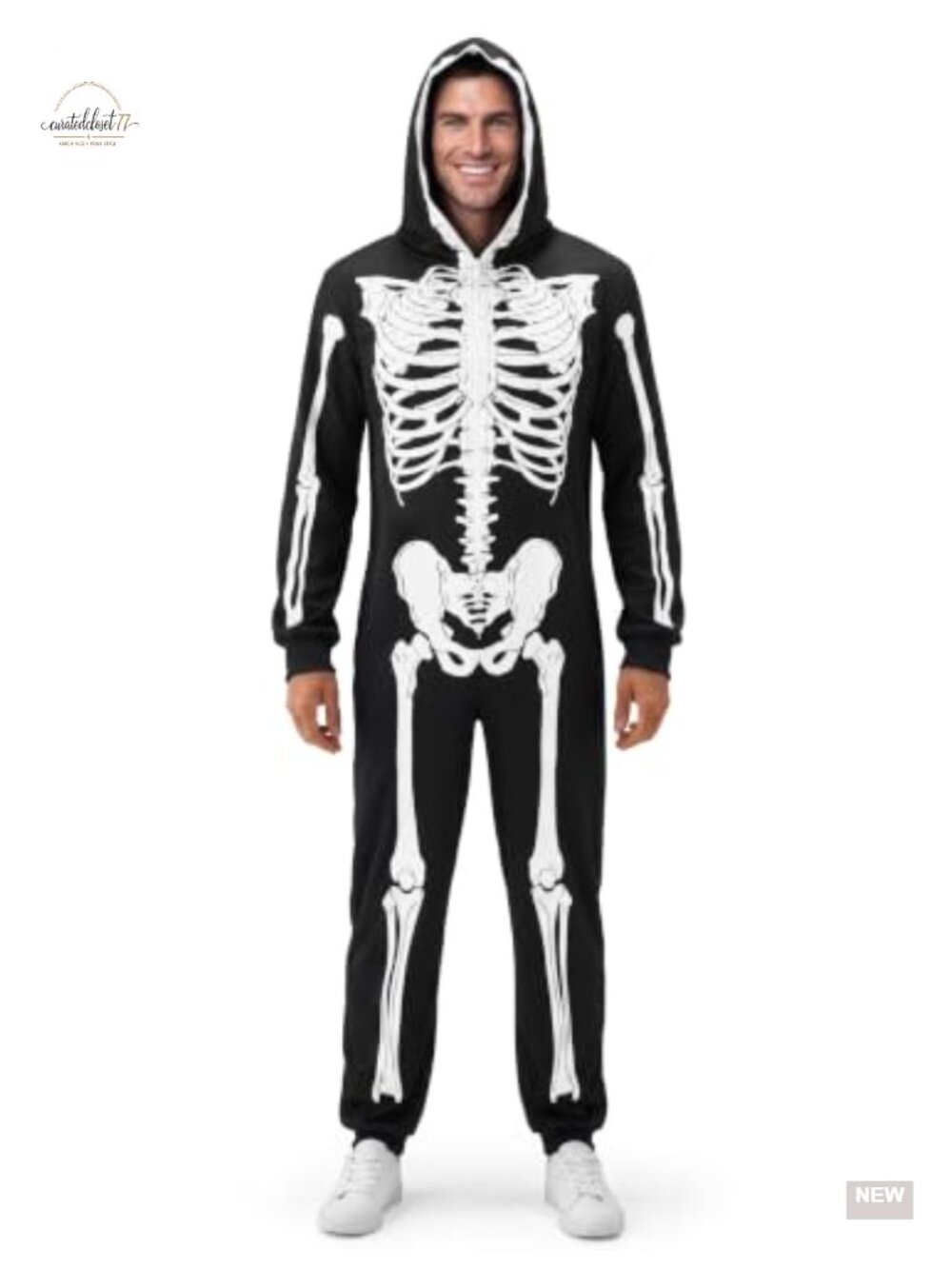 Skeleton Jumpsuit Halloween Costume Polyester Adult Cosplay One-Piece